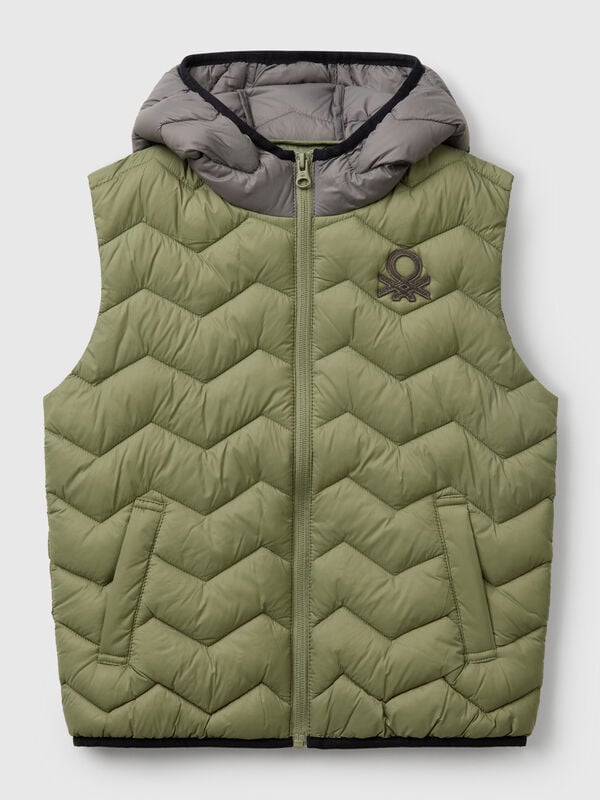 Gilet imbottito con cappuccio Bambino