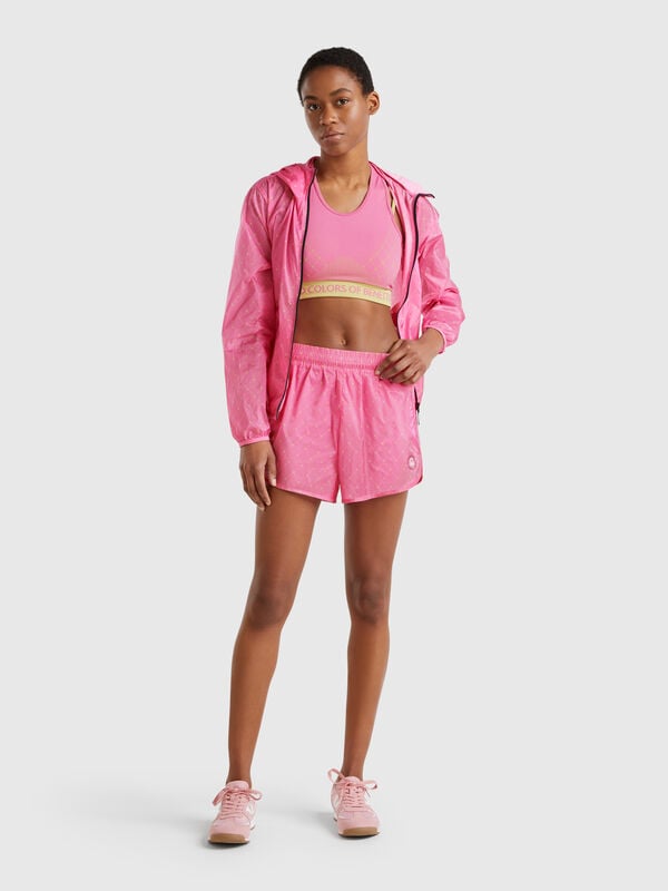Shorts sportivi con tessuto  Donna