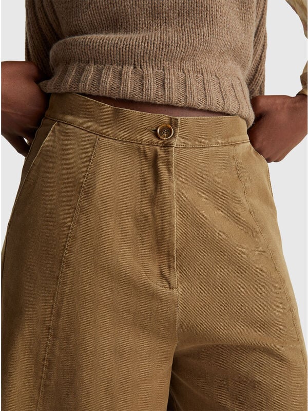 Gonna pantalone in puro cotone Donna