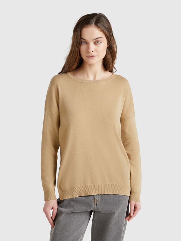 Maglia in cotone over fit Donna