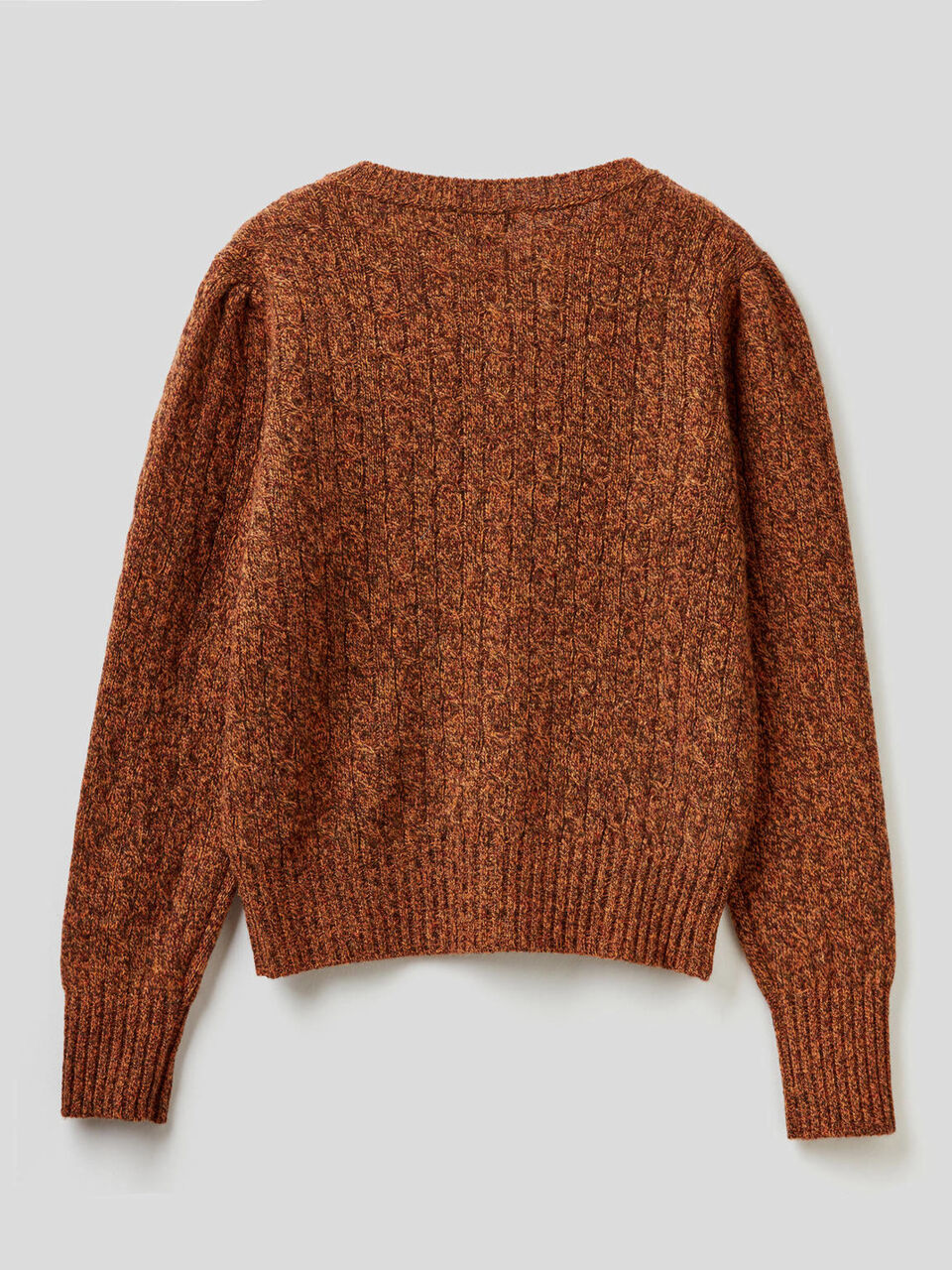 Cardigan a trecce in pura lana Shetland image number 2