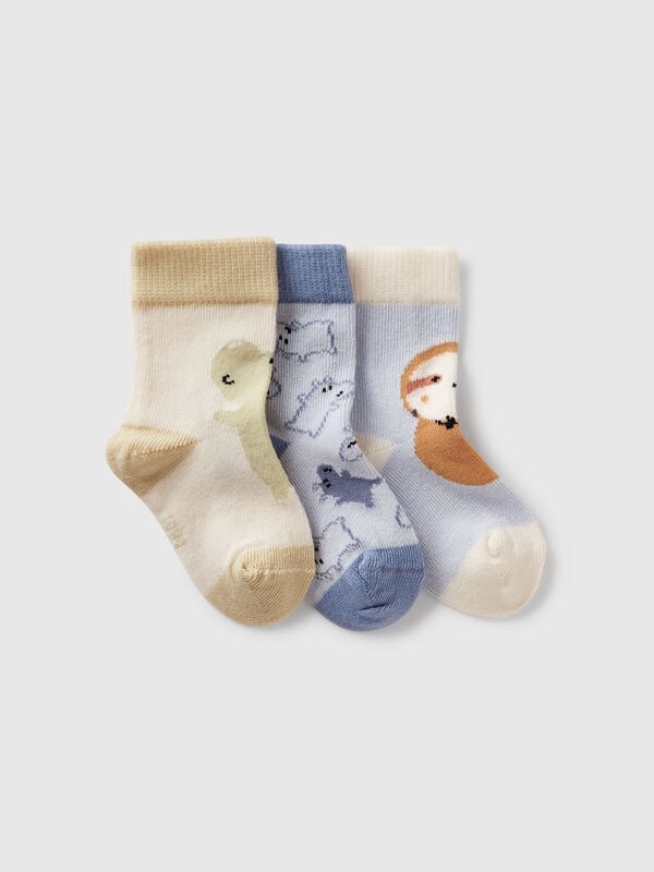 Tre paia di calzini con animaletti Baby