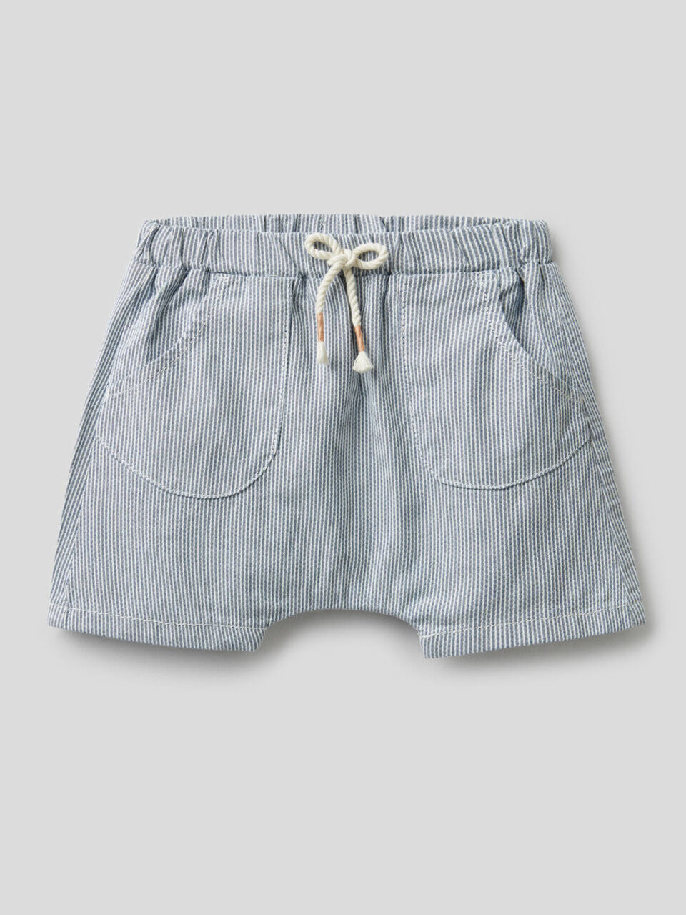 Shorts a righe in puro cotone image number 1