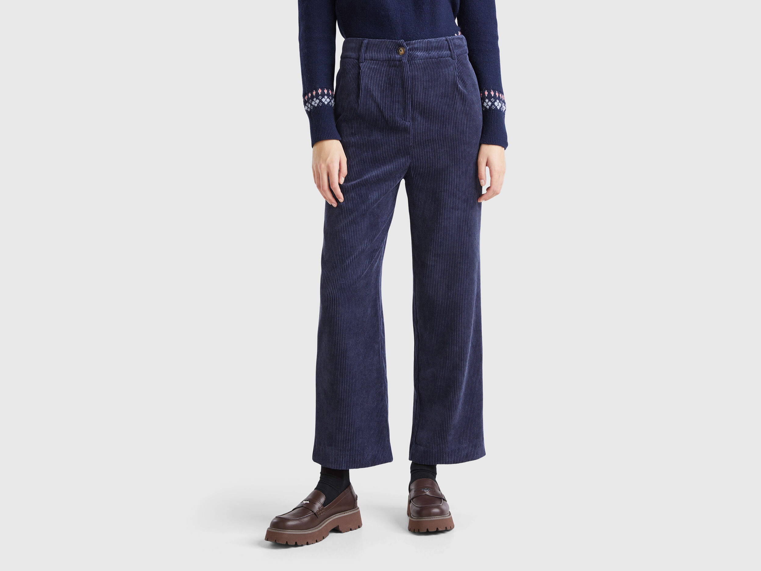 Pantaloni velluto a coste benetton store