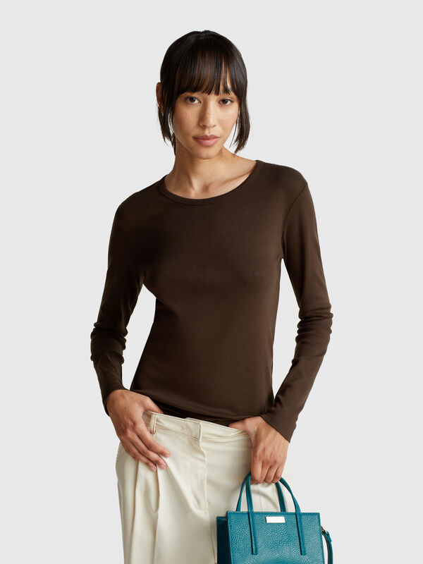 T-shirt manica lunga 100% cotone Donna