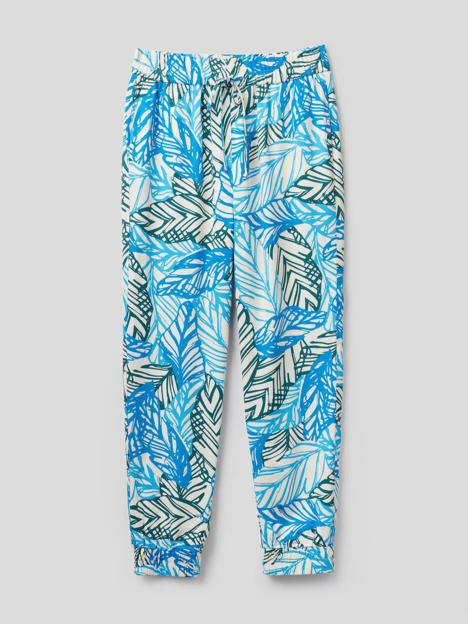 Pantaloni fluidi con stampa botanica image number 1