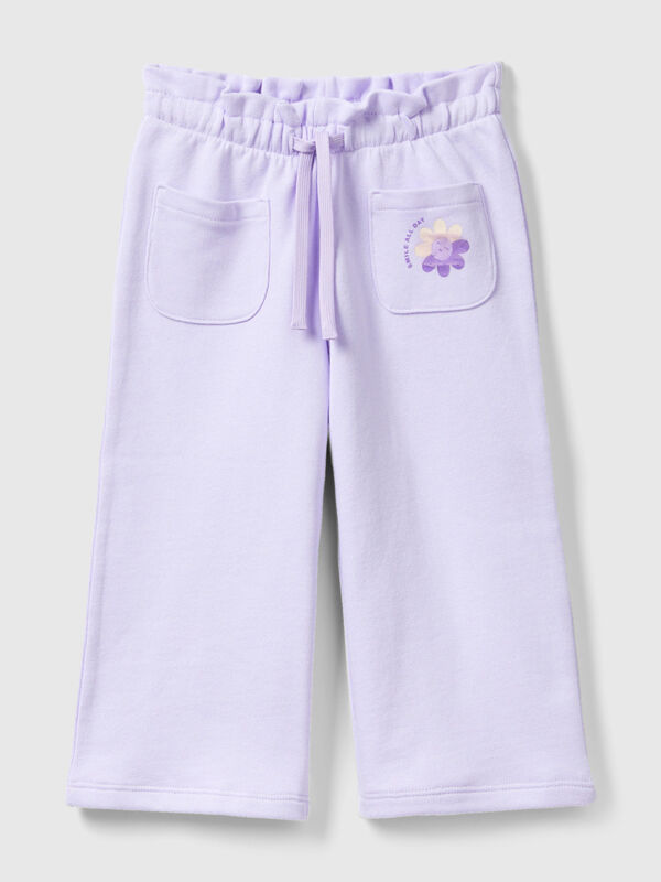 Pantaloni in felpa cropped Bambina