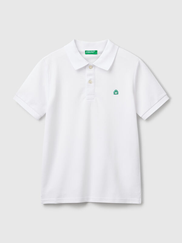 Polo slim fit in puro cotone Bambino
