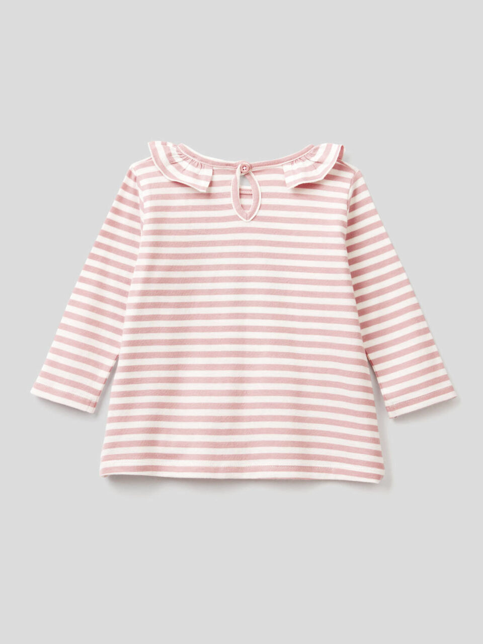 T-shirt a righe in cotone biologico image number 2