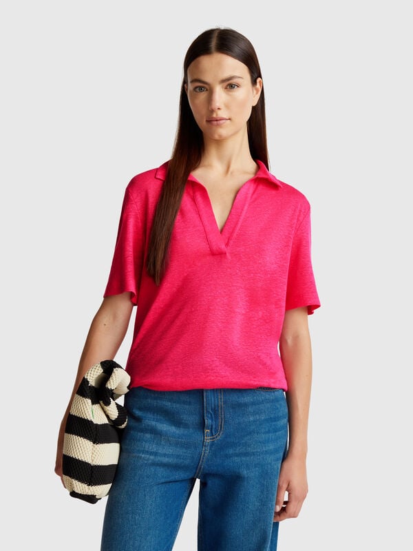 Polo in puro lino Donna