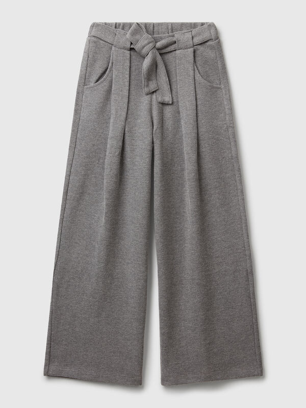 Pantaloni con fusciacca in caldo cotone Bambina