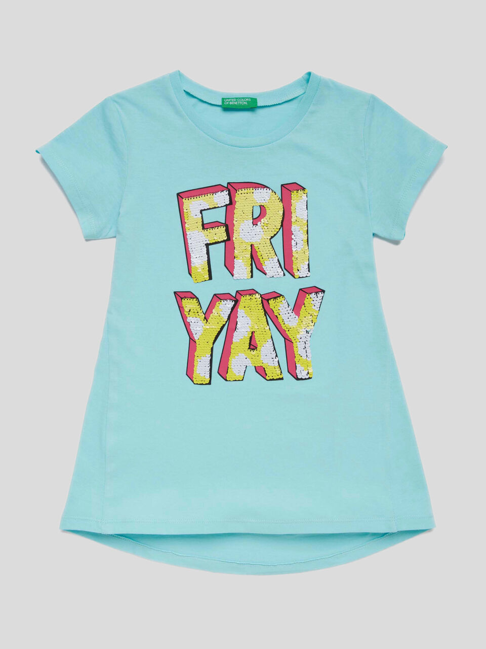 T-shirt con paillettes reversibili image number 1