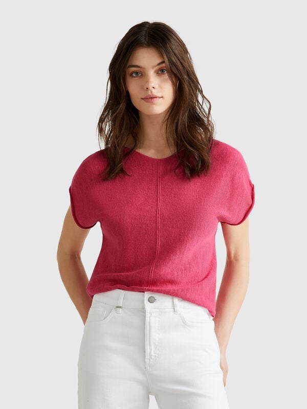 Maglioncino in cotone e lino Donna
