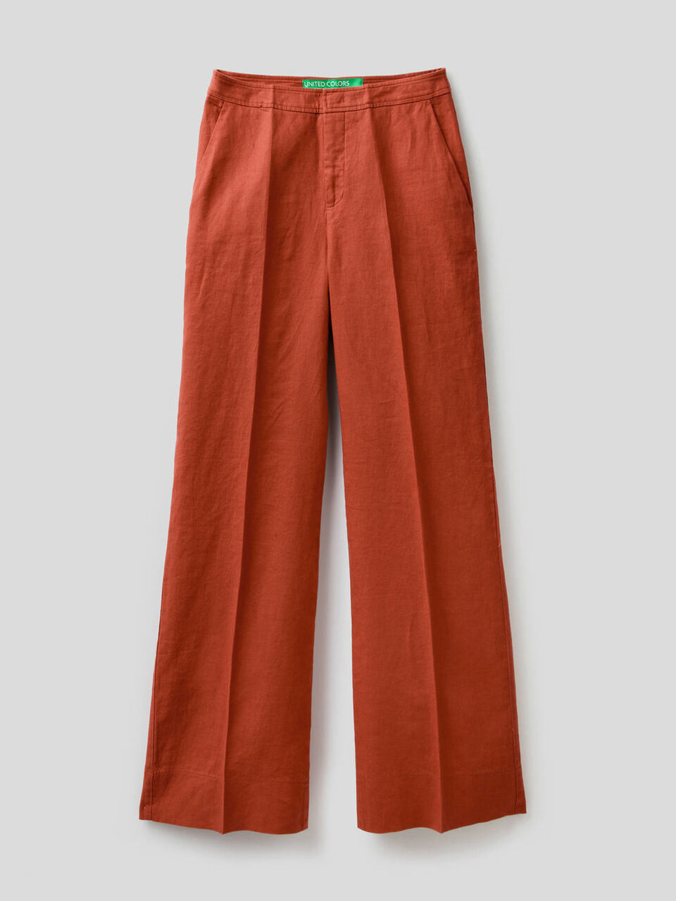 Pantaloni palazzo in 100% lino image number null
