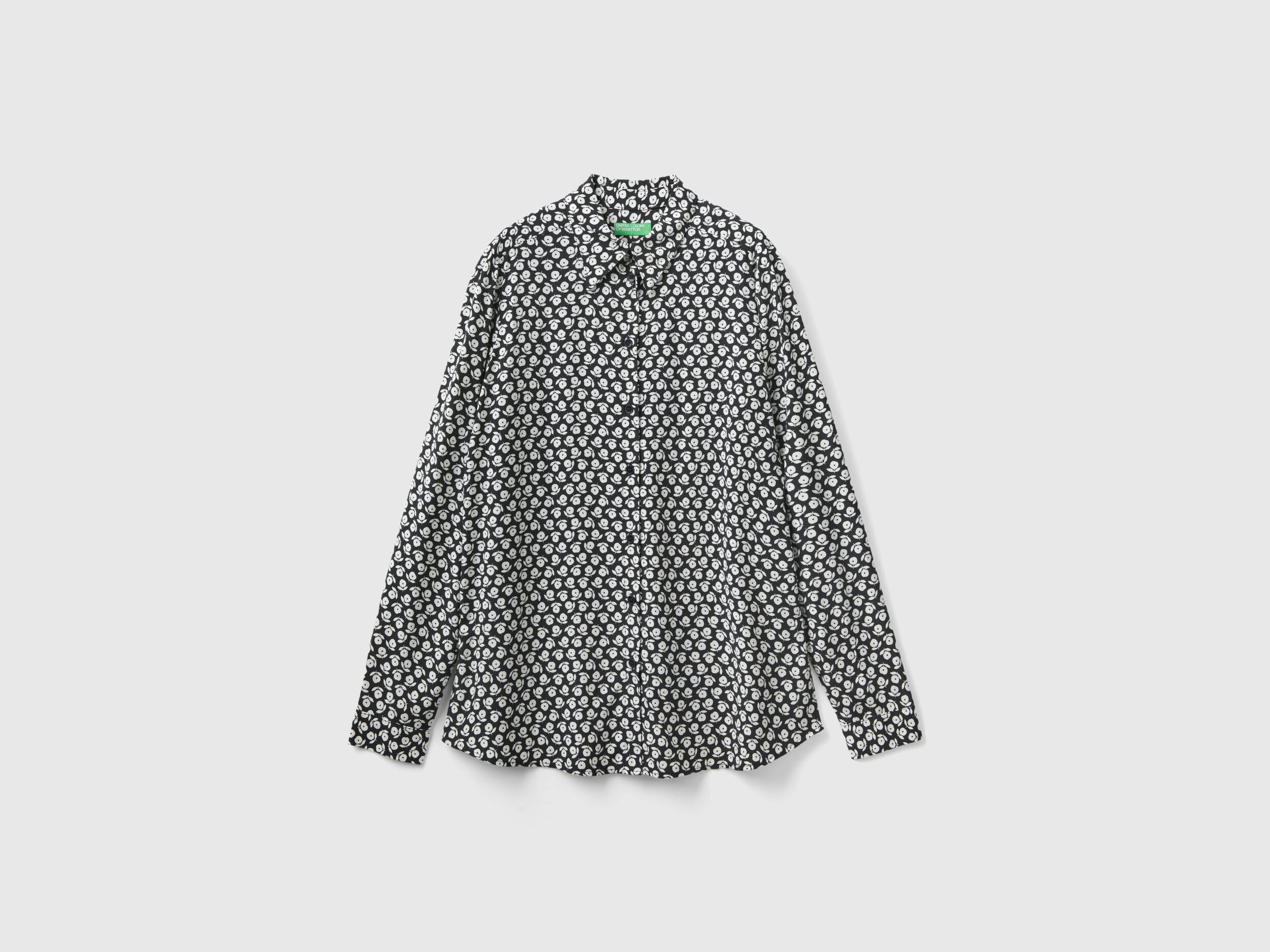Camicia fantasia in viscosa sostenibile Multi color Donna Benetton