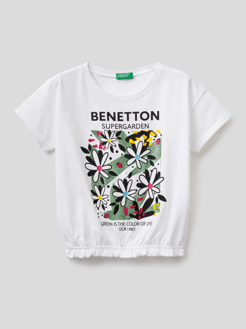 T-shirt stampata con fondo elasticizzato image number 1