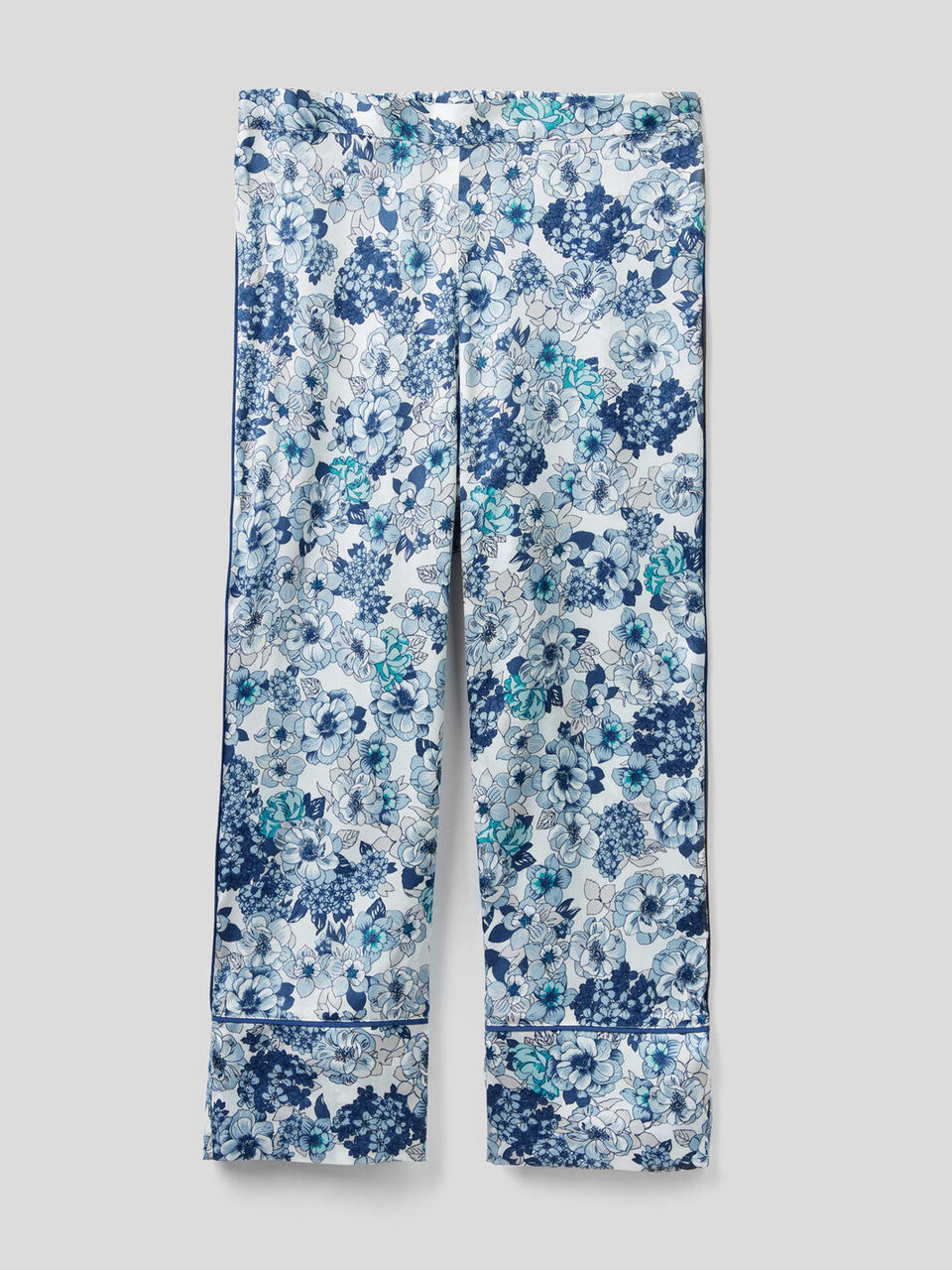Pantaloni cropped in raso image number 1