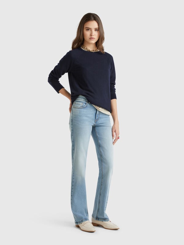 Jeans bootcut in misto cotone  Donna