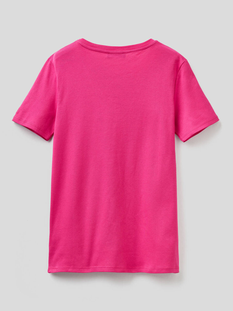 T-shirt in puro cotone con scollo a V image number 2