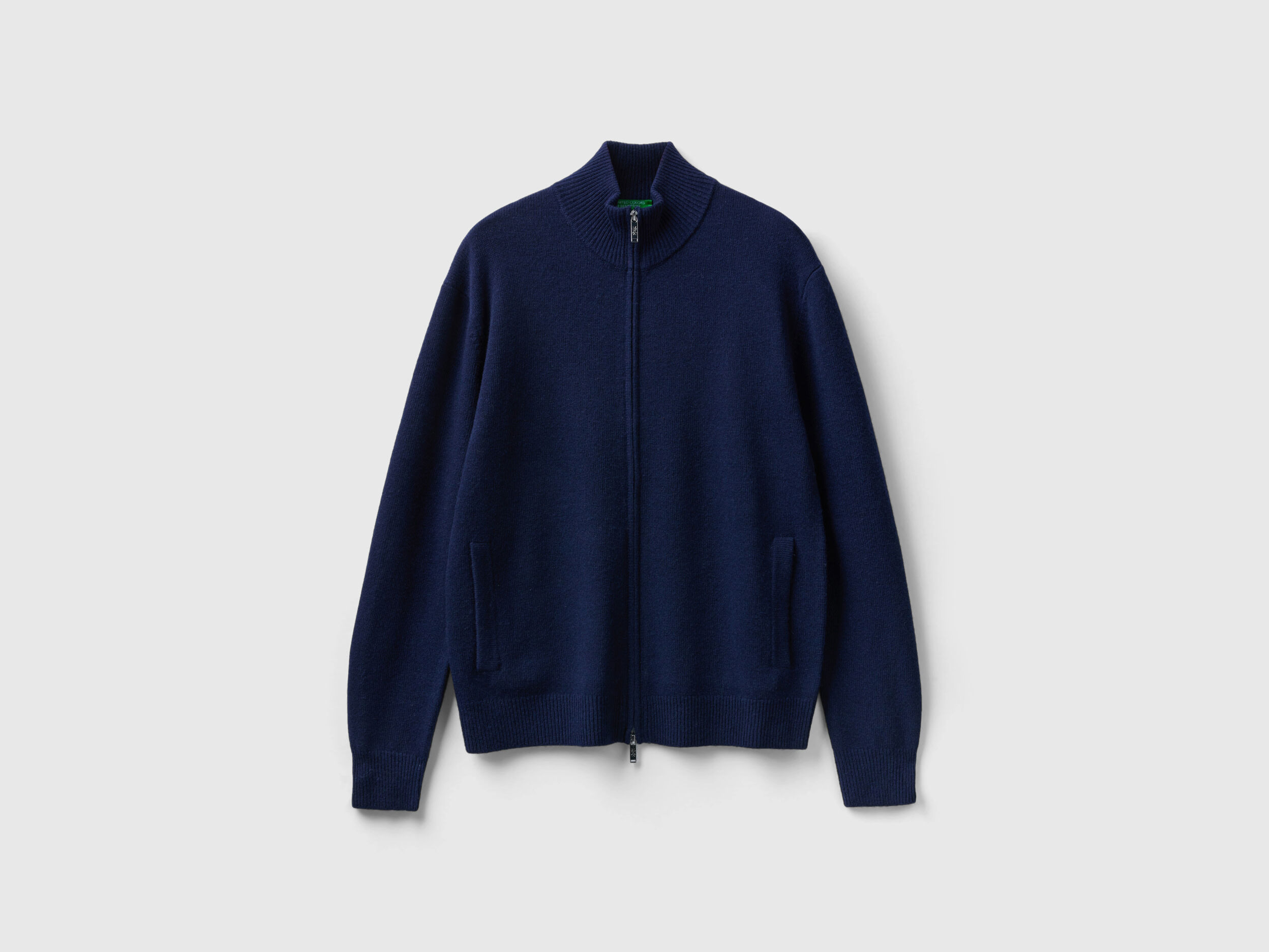 Maglione con zip in misto lana