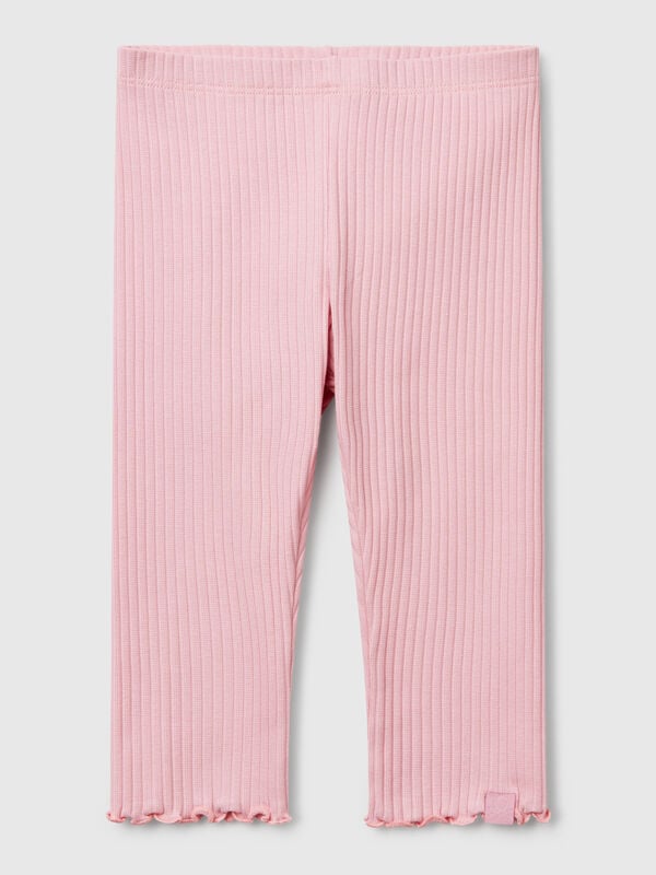 Leggings in cotone stretch Bambina