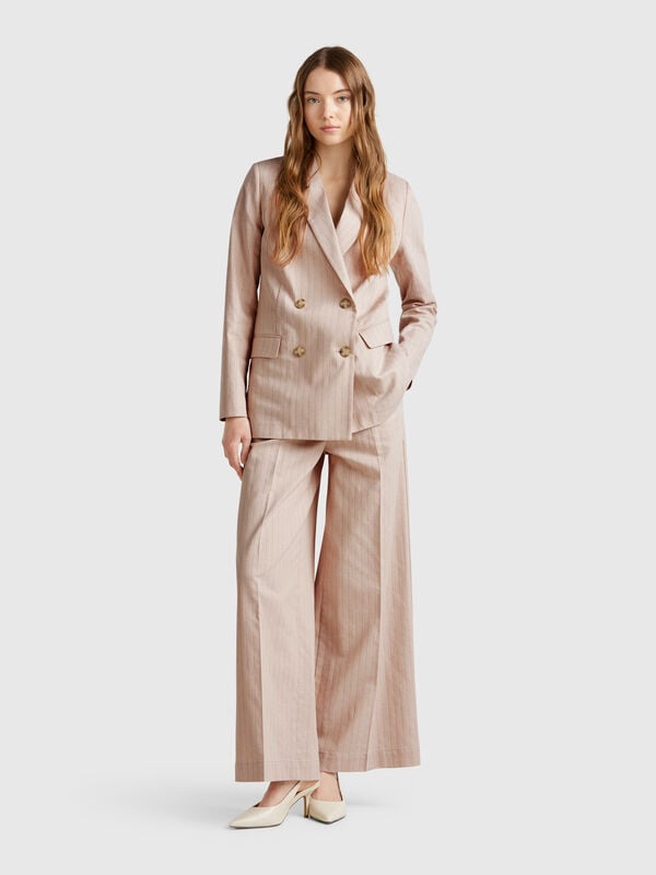 Pantaloni palazzo gessati Donna