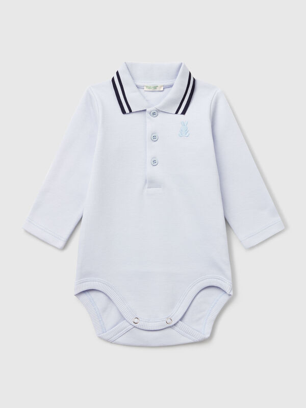 Body a polo in cotone Baby