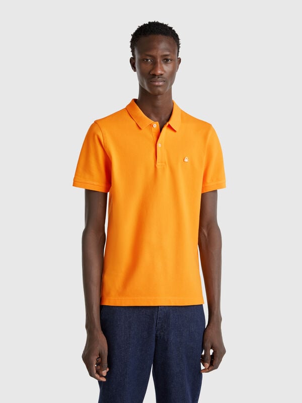 Polo giallo ocra slim fit Uomo
