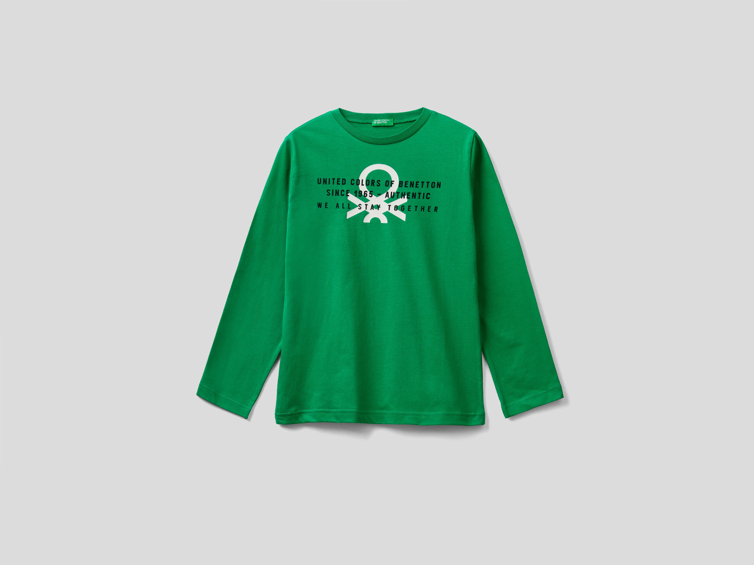 T-shirt Manica Lunga In Cotone Bio United Colors of Benetton Abbigliamento Top e t-shirt T-shirt T-shirt a maniche lunghe 