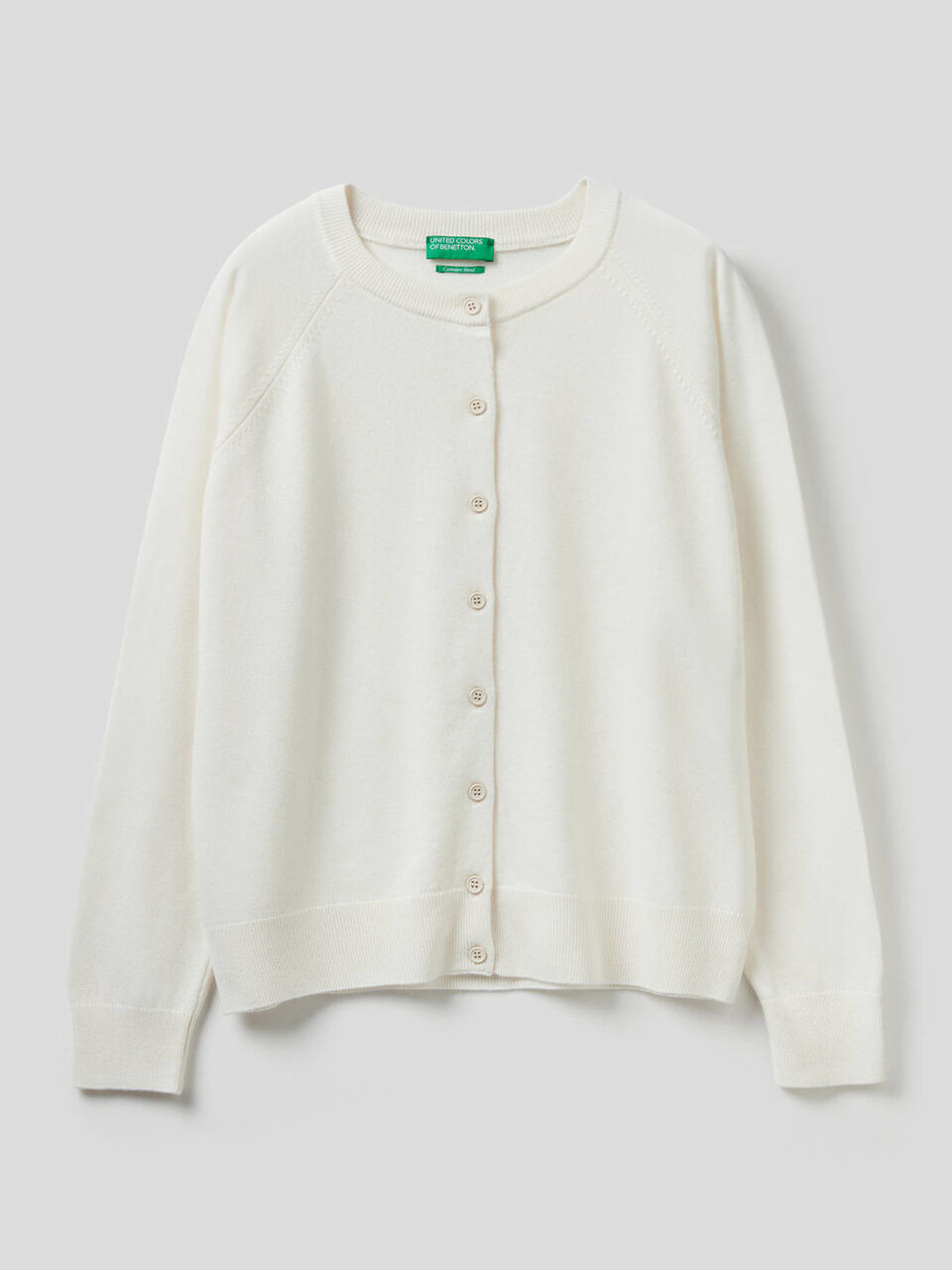 Cardigan girocollo in misto lana e cashmere image number 1