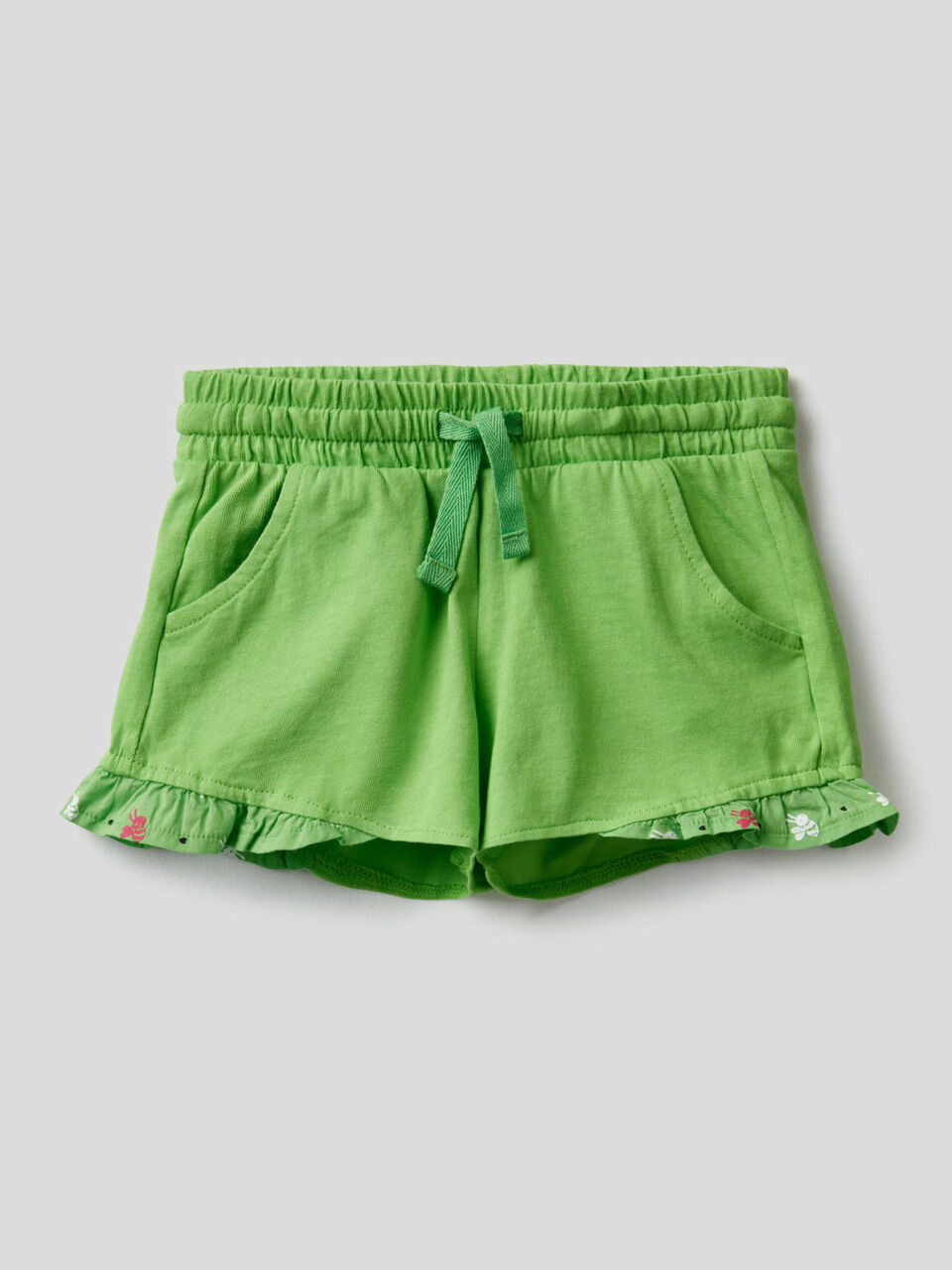 Shorts 100% cotone con rouche image number 1