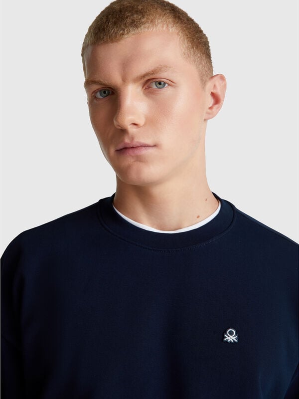 Felpa con patch logo Uomo