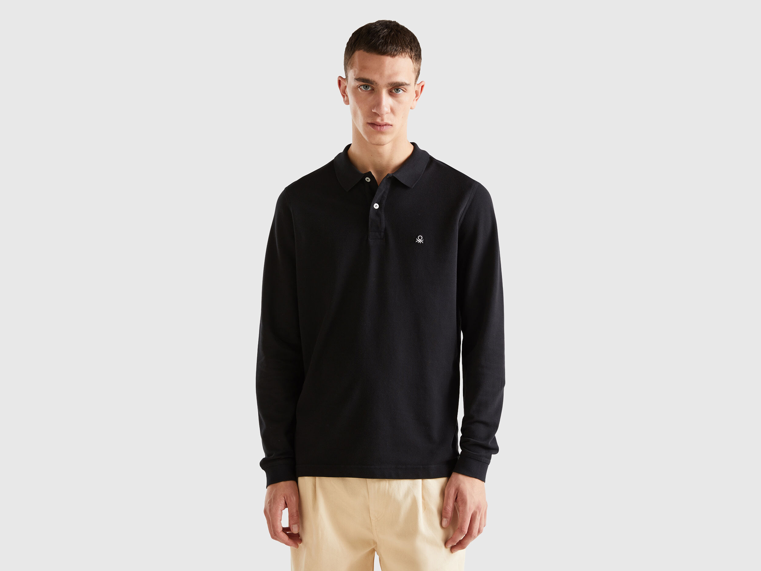 Polo benetton manica lunga best sale