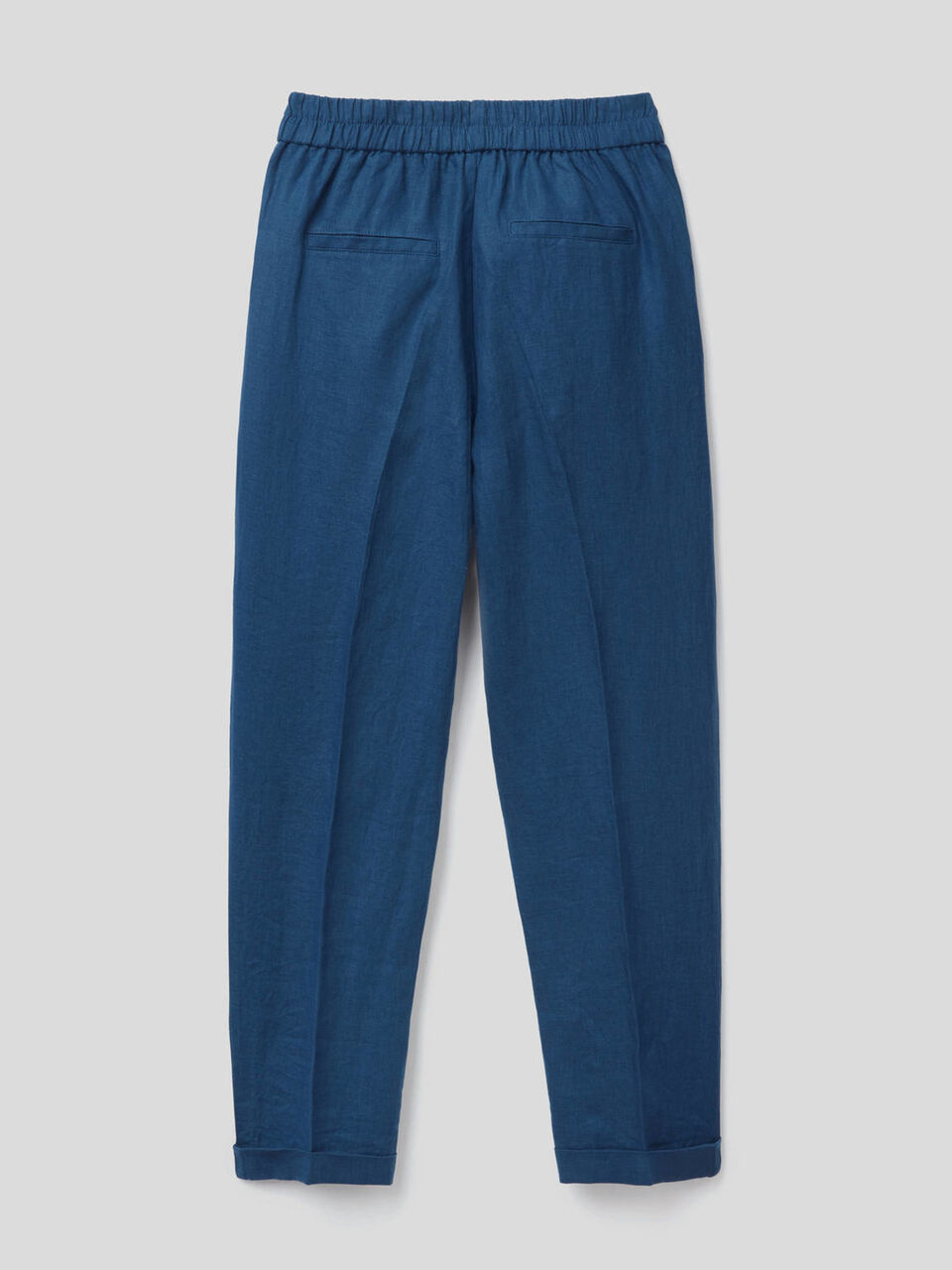 Pantaloni cropped in 100% lino image number null