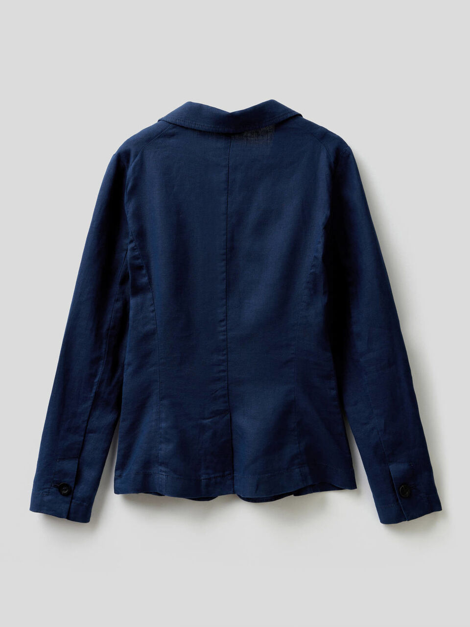 Blazer sciancrato in 100% lino image number 2