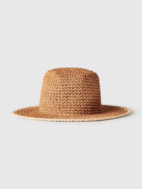 Cappello alla pescatora effetto paglia Donna