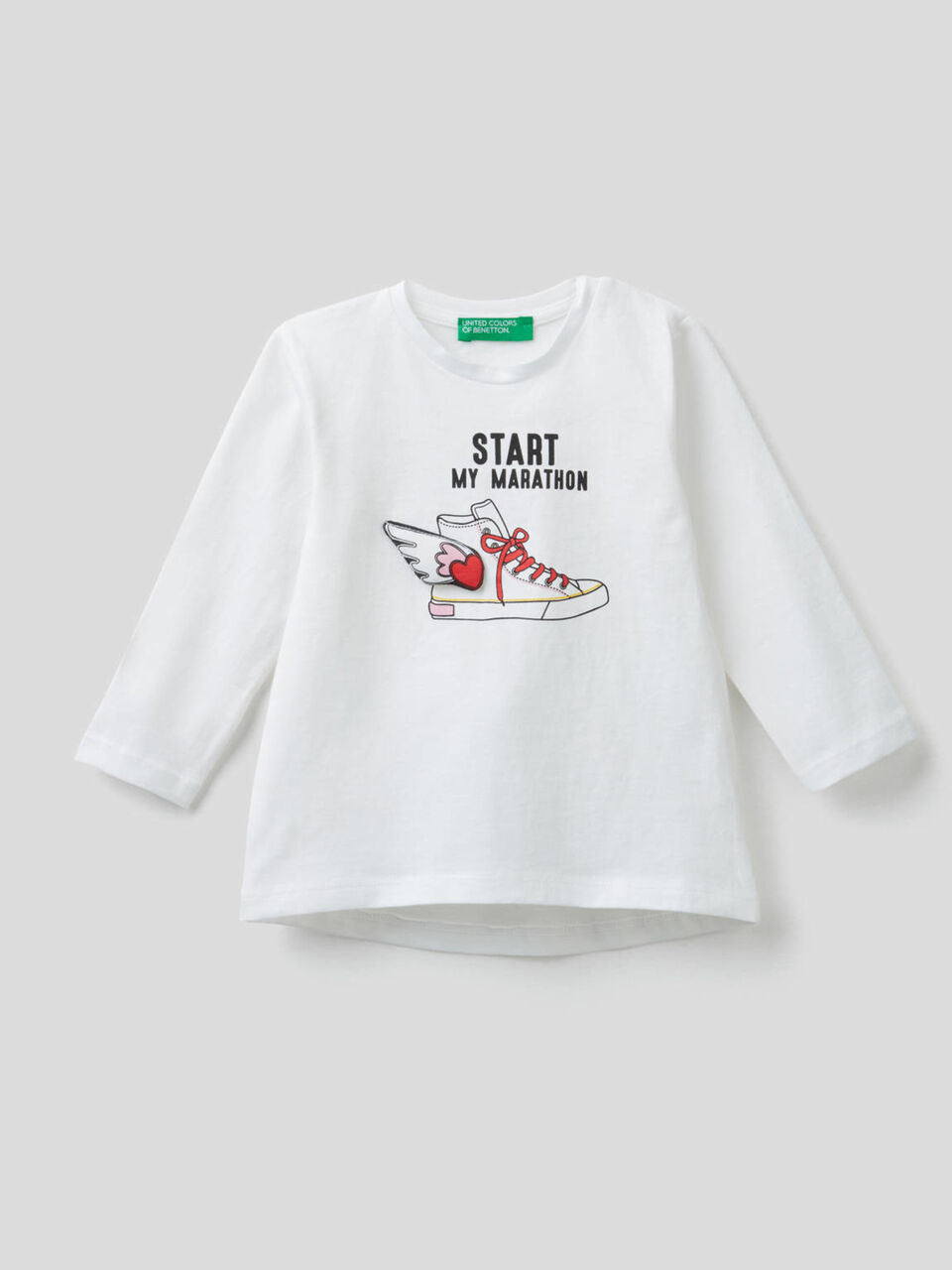 T-shirt manica lunga con applicazione image number 1