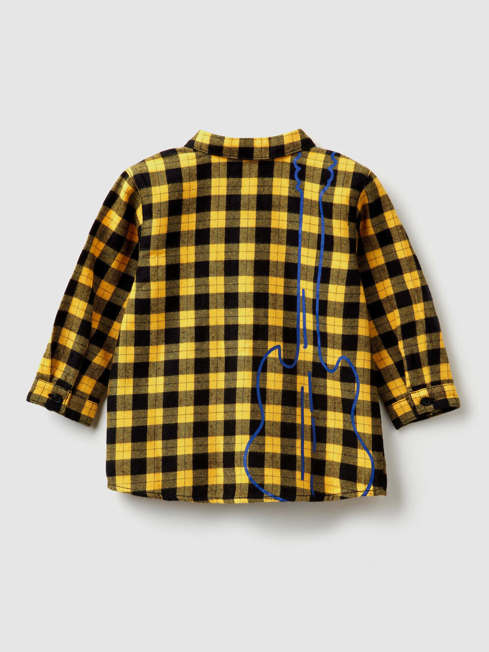 Camicia a quadri con stampa dietro image number 2