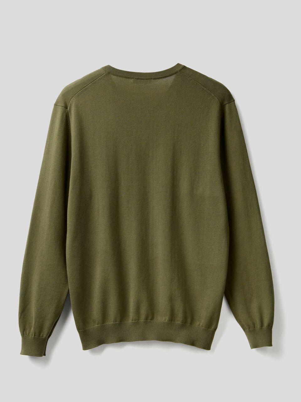 Maglia in puro cotone con scollo a V image number 2