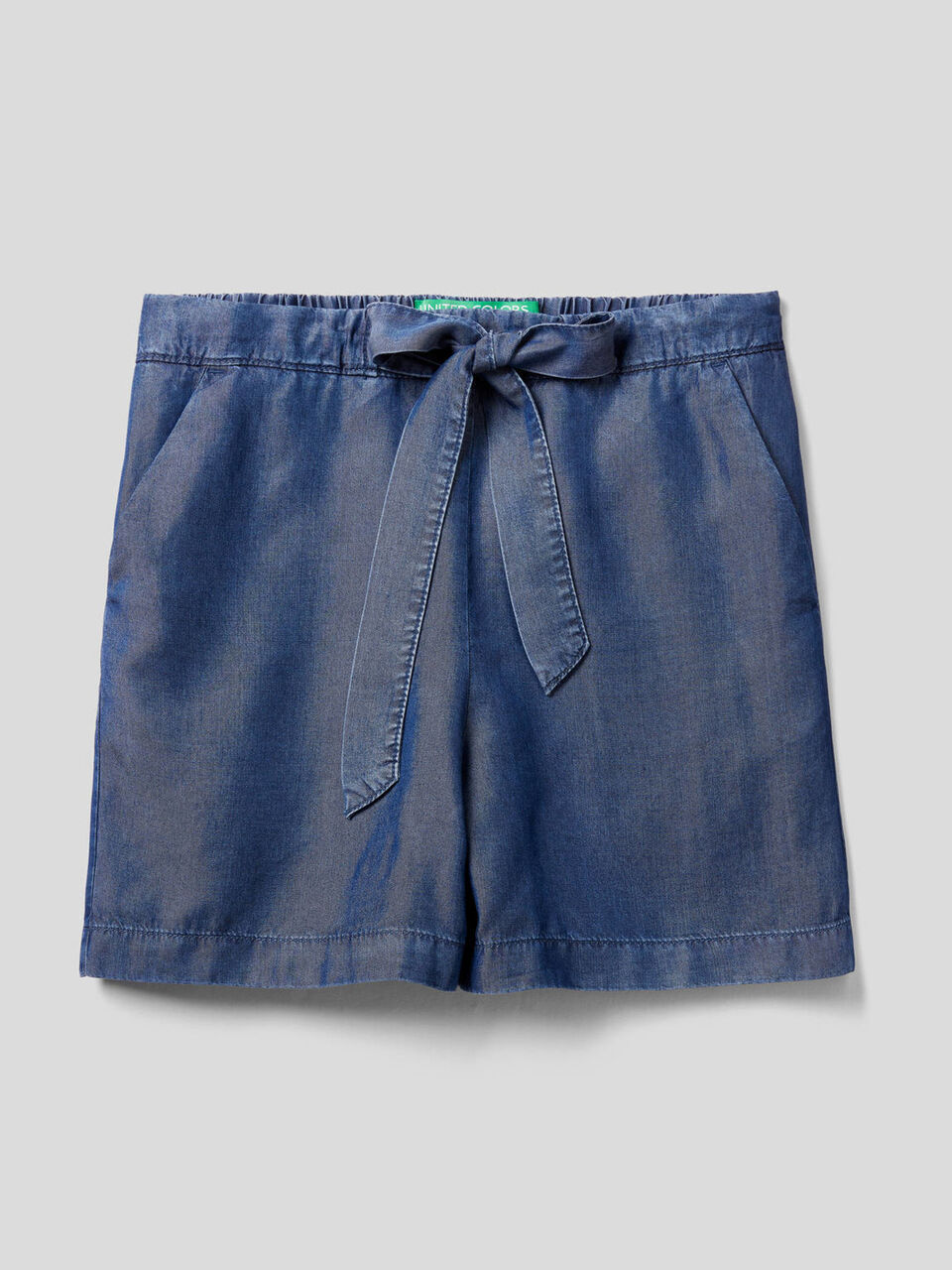 Shorts fluidi effetto jeans image number 1