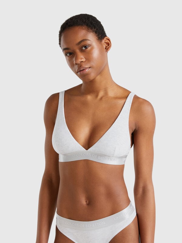 Reggiseno a triangolo in cotone stretch Donna