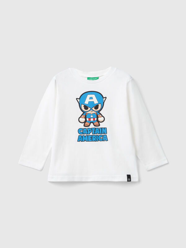 T-shirt ©Marvel Capitan America bianca Bambino