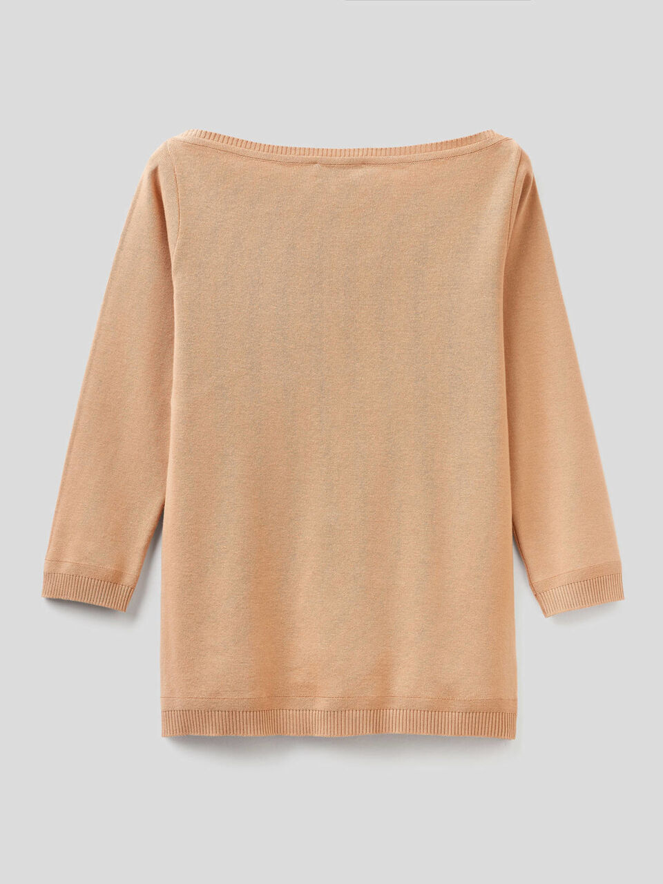 Maglia 100% cotone con scollo a barchetta image number null