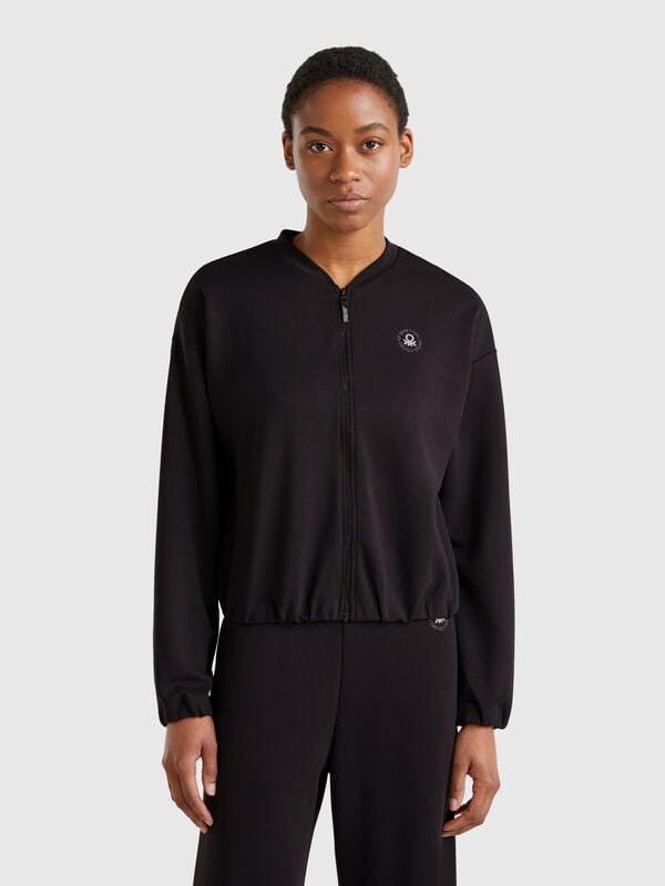 Felpa con zip in MODAL® Donna