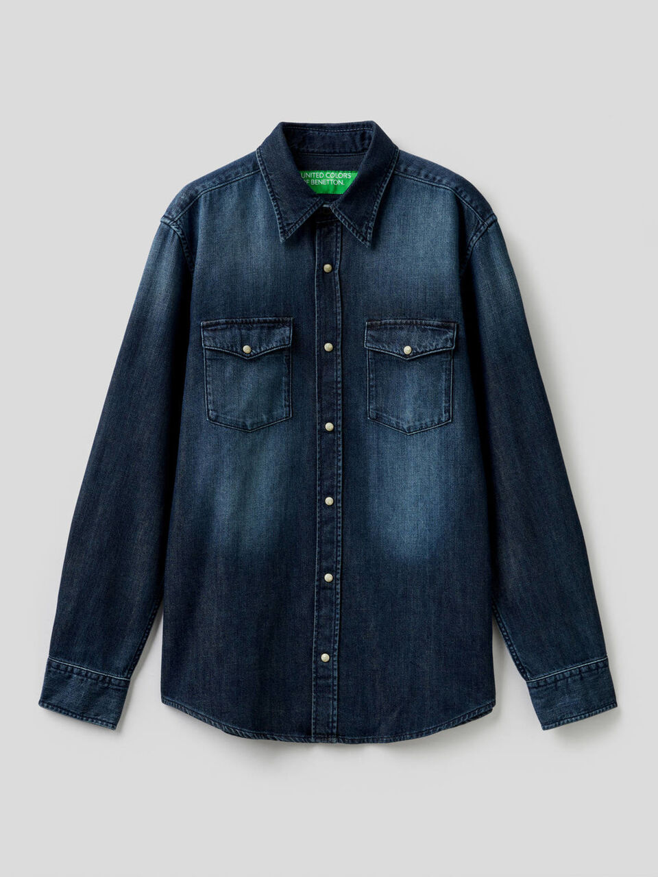 Camicia in denim di puro cotone image number 1