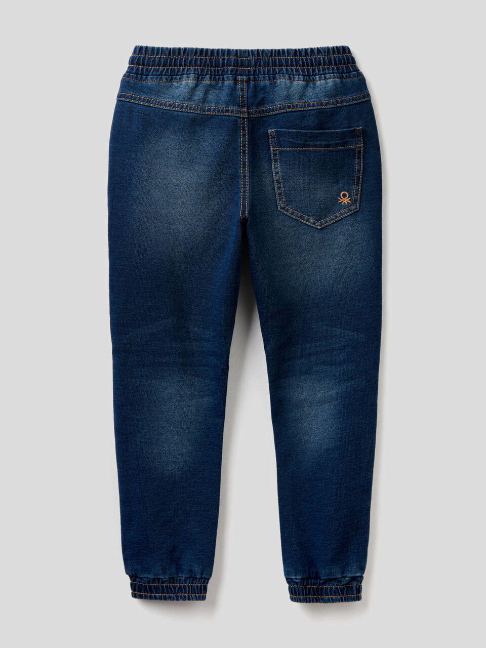 Pantaloni sportivi in felpa effetto denim image number 2