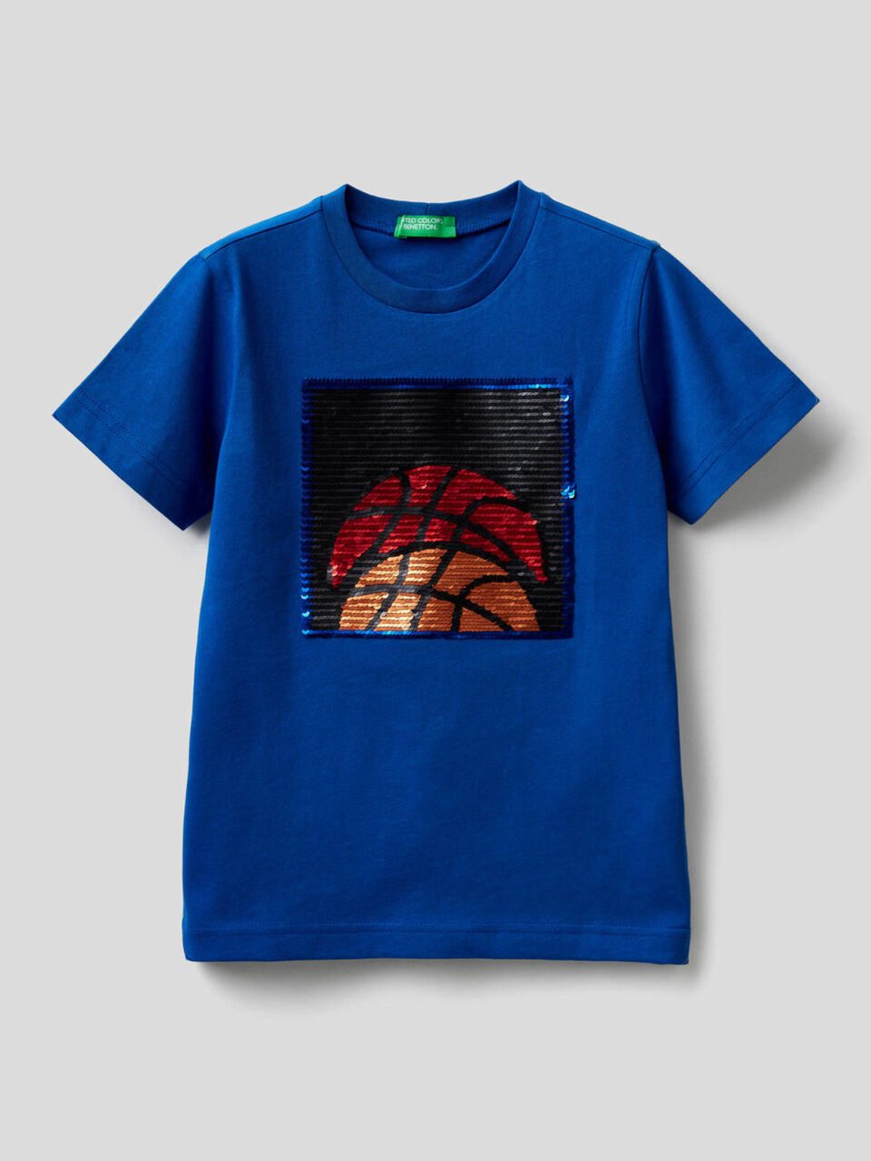 T-shirt in puro cotone con paillettes image number 1