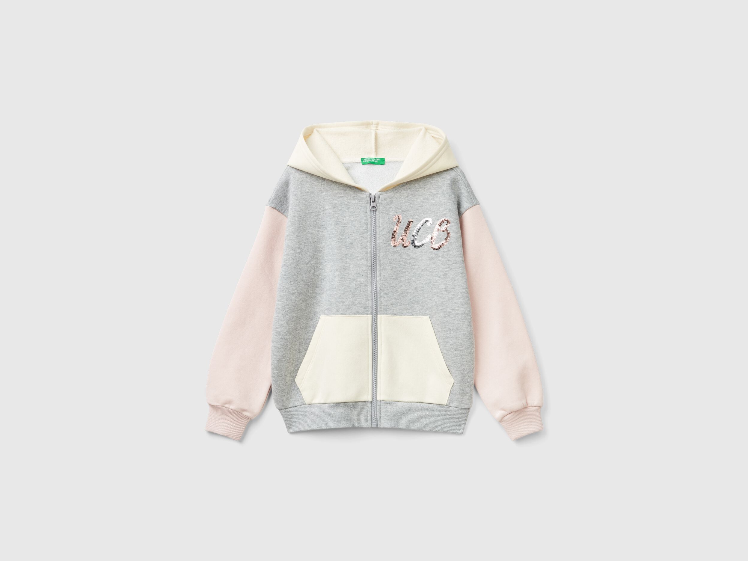 Felpa bambina con zip senza cappuccio store
