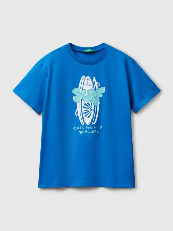 T-shirt con stampa fluo Bambino