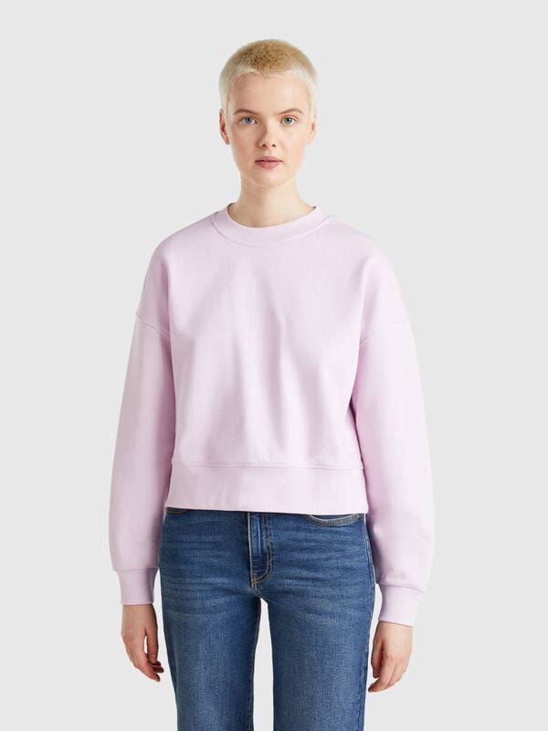 Felpa 100% cotone con stampa logo Donna